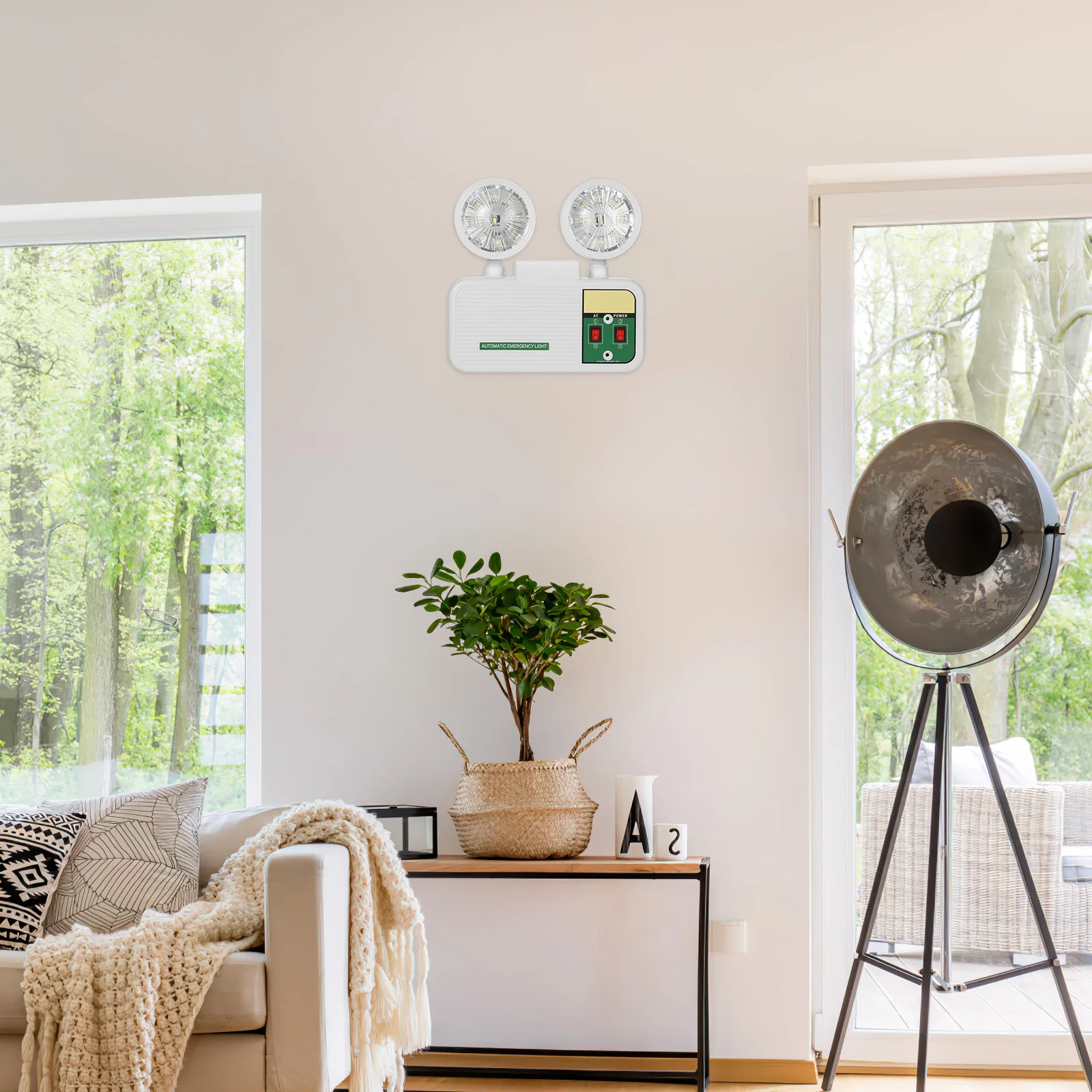 Enchufe de emergencia para escalera, pasillo, luz de salida, luces de corte de energía, iluminación de emergencia de alto brillo, luces de corte de energía