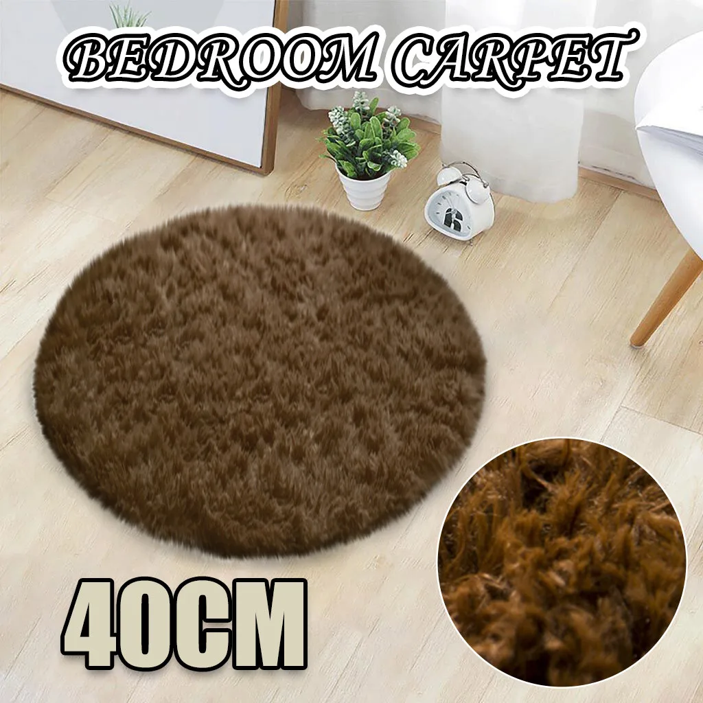 Home Decor Soft Bath Bedroom Non-Slip Floor Shower Rug Yoga Plush Round Mat коврик в ванную комнату alfombrilla baño Bath