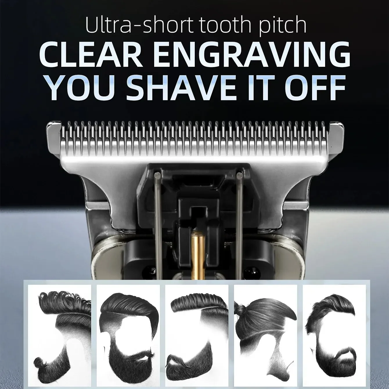 T9 Hair Clipper Repair Beard Shaving Body Hair Trimmer Clippers Electric Machine Haircut Machine 0mm Barber Shaver LCD Display