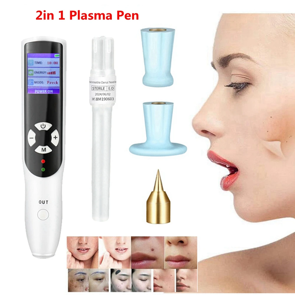 2 in 1 Ozone Fibroblast PAA Plasma Pen For Eyelid And Face Lifting Wrinkle Spot Mole Freckle Removal Skin Care