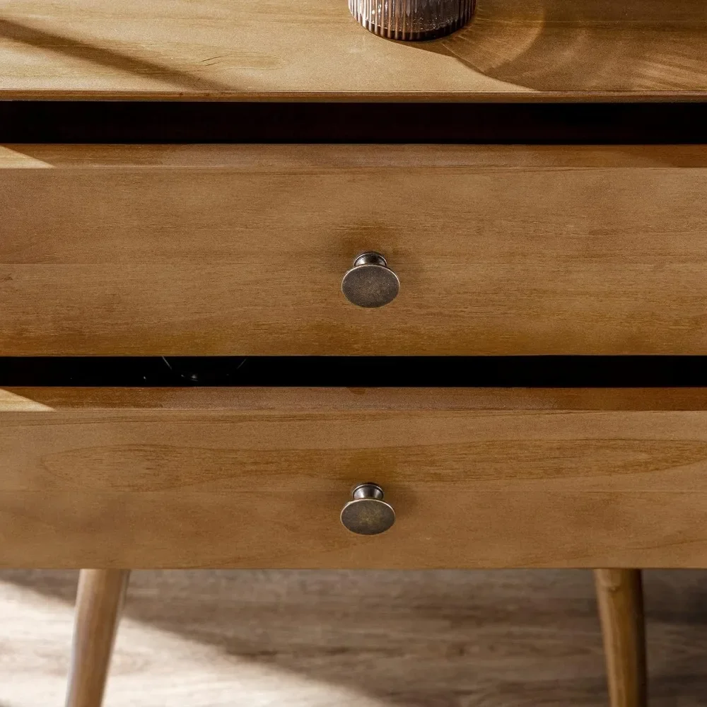 2-Piece 2-Drawer Solid Wood Nightstand Set Filing Cabinets freight Free File Office