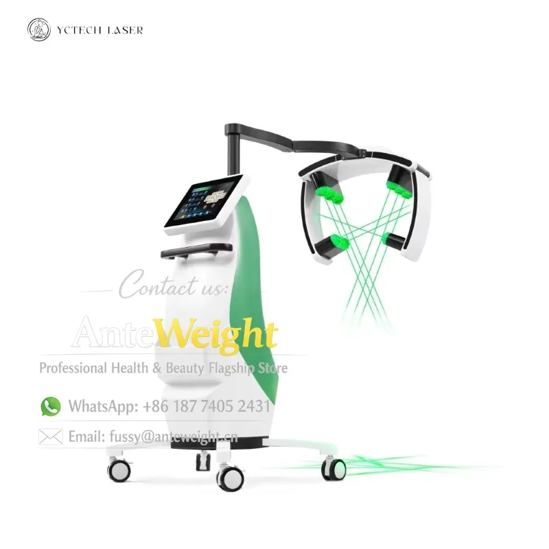 Lipo Laser Machine 532nm 360° Rotation Green Laser Light 10D Body Slimming Fat Burning Pain Relief Weight Loss Machine CE OEM