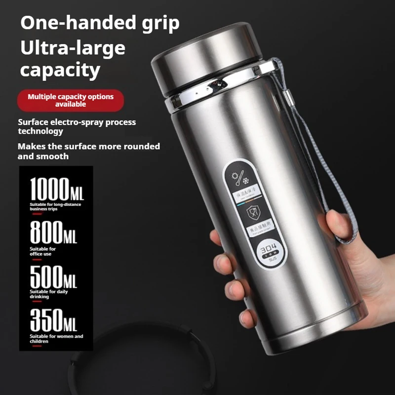 

800ML-1L High Capacity Thermos Mug Tumbler Insulated Water Bottle Portable Vacuum Flask For Office Tea Mugs thermos bottle