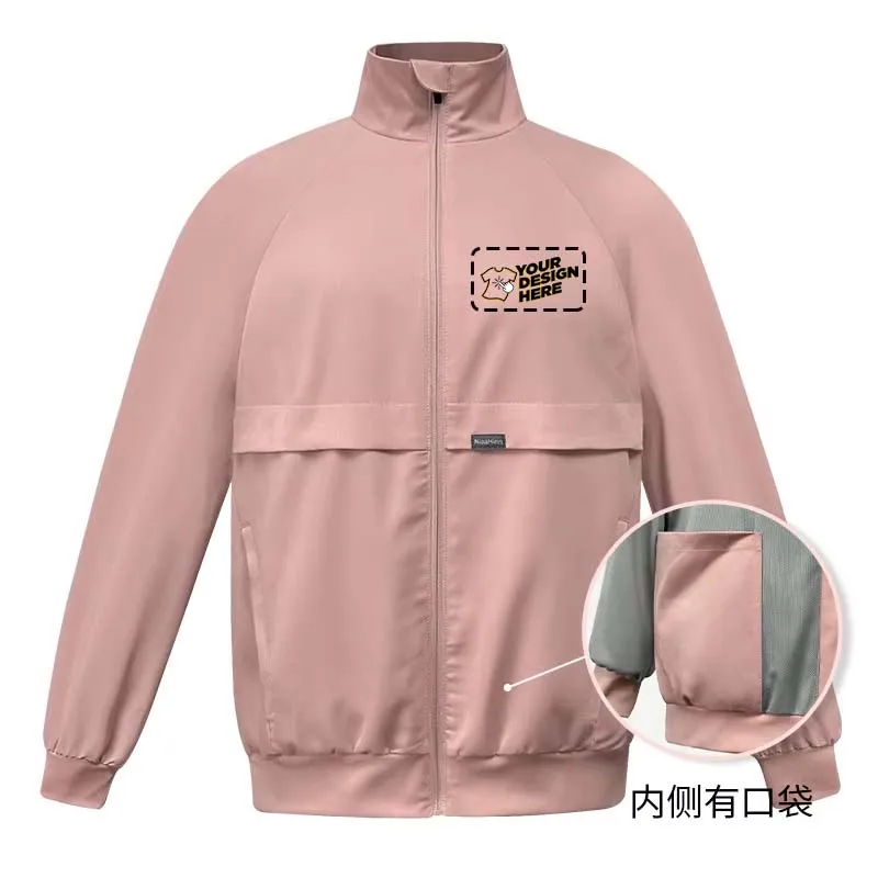 شحن مخصص شعار فرشاة غسل الملابس الجراحية ارتداء معطف سميكة طويلة الأكمام سترة طوق جيب ممرضة وزرة متعدد الألوان