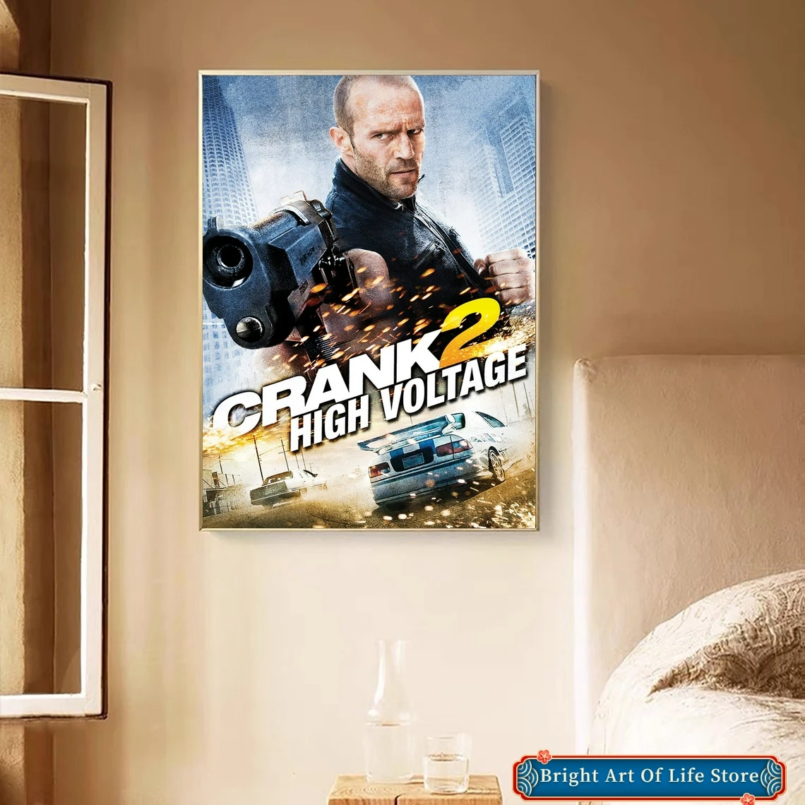 Crank High Voltage (2009) Movie Poster Art Cover Star Photo Print Apartment Home Decor Wall Painting (No Frame)