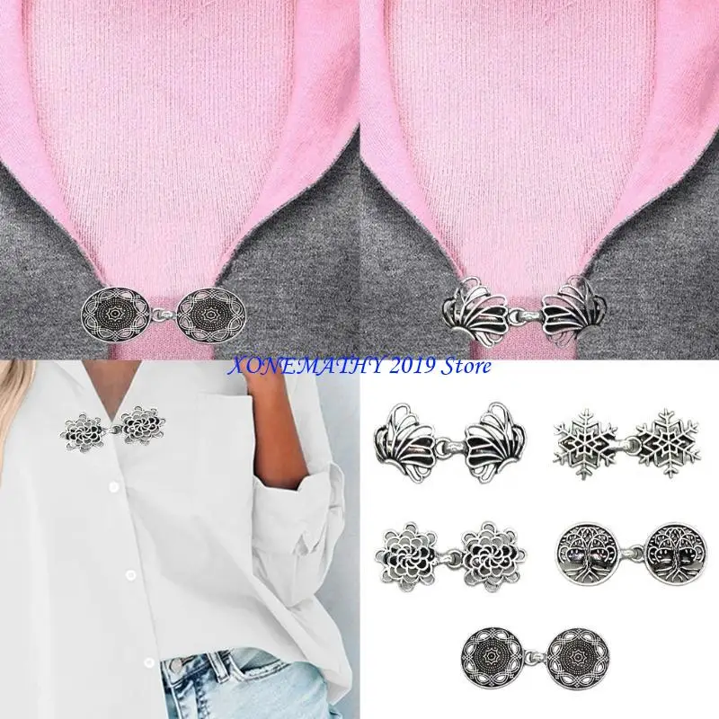 

F42F Застежка-застежка-держатель Пряжка Зажимы для кардигана Аксессуары для шали