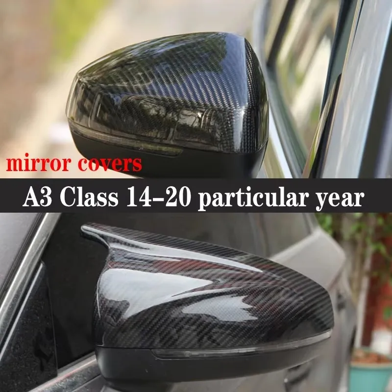 

For audi Series A3 2014-2020 Upgrade Shells Rearview Cap Carbon fiber rear view mirror case cover Car Accessories Body Kit