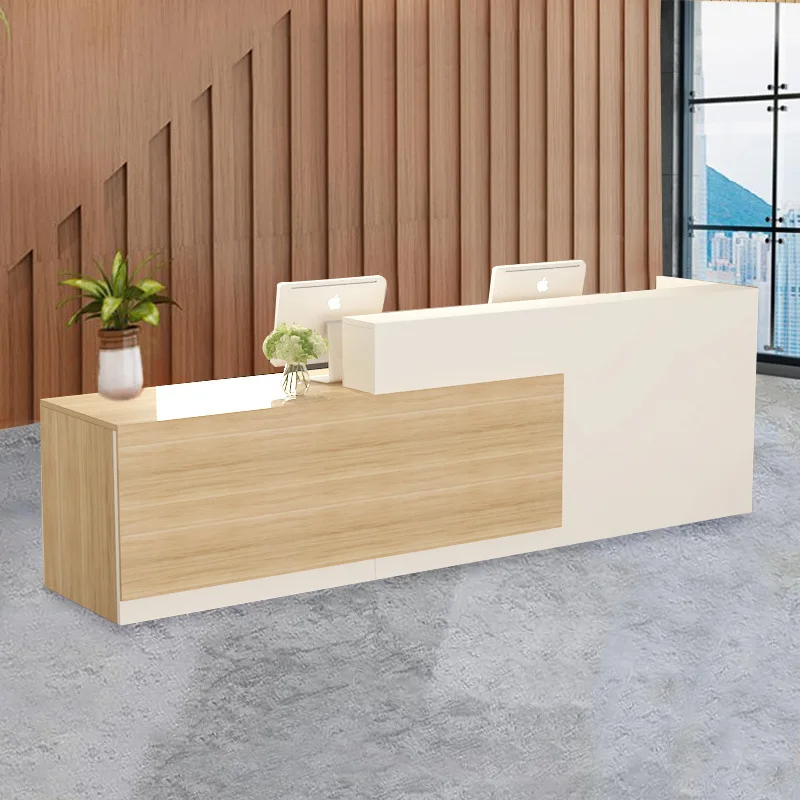 

Simple New Style Reception Desks Supermarket Cashier Convenience Front Reception Desks Company Hairdressing Furniture A Mesa JTR