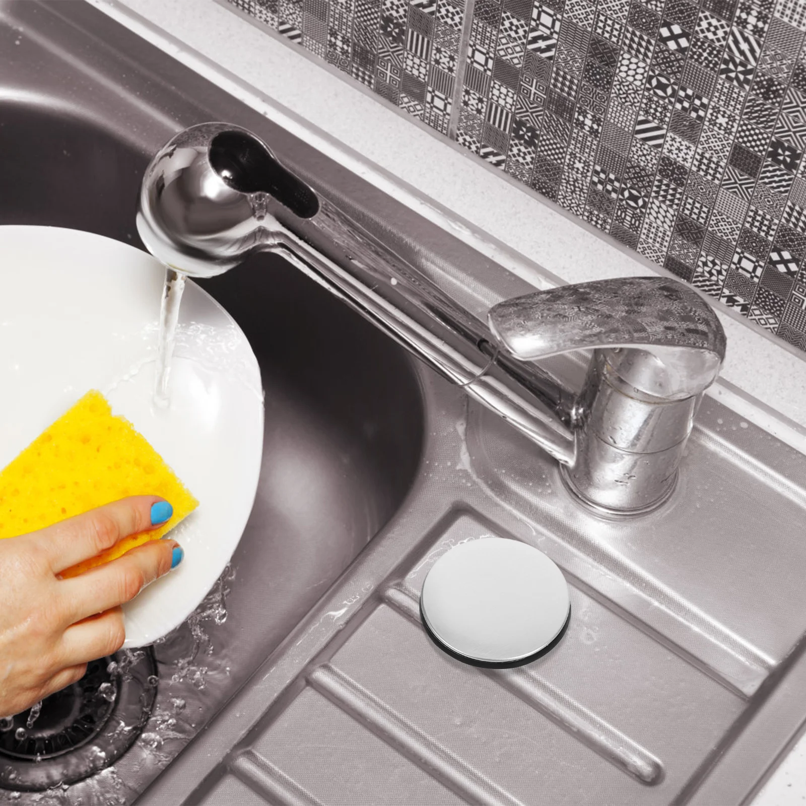 

2Pcs Heavy Duty Stainless Steel Sink Accessory 31-40Mm Hole Cover for Kitchen Faucet Installation Leak Proof Design Tidy Up