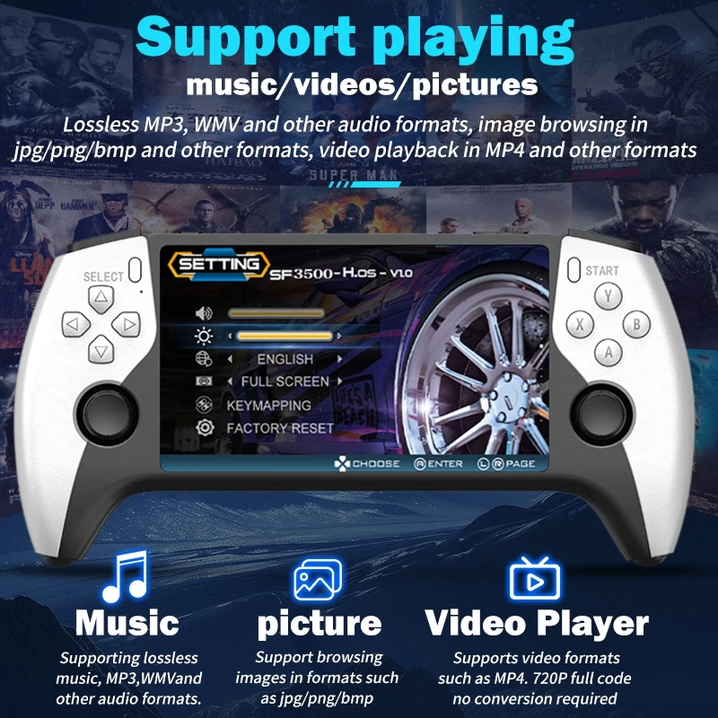 2026 New SF3500 5 Inch Handhel - Gaming Console.Emulators recension och pris
