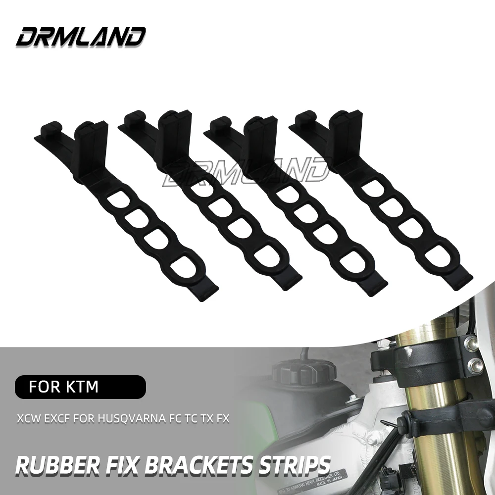 

4 Pieces For XCW EXCF HUSQVARNA FC TC TX FX Mask Rubber Fix Brackets Strips Straps Holder Motorcycle Headlight Accessories