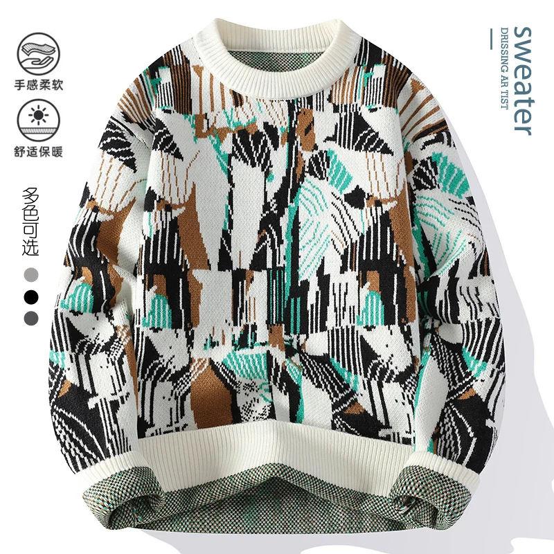 2024 winter new arrival korean style thicken mens warm sweater men fashion sweaters Men's wool pullovers male size M-3XL