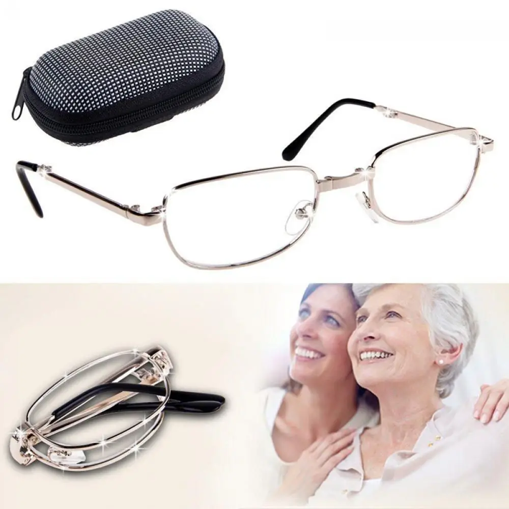 +1/ +1.5/ +2 /+2.5/ +3 Hot Metal Unisex Reading Glass Foldable Folded Hanging