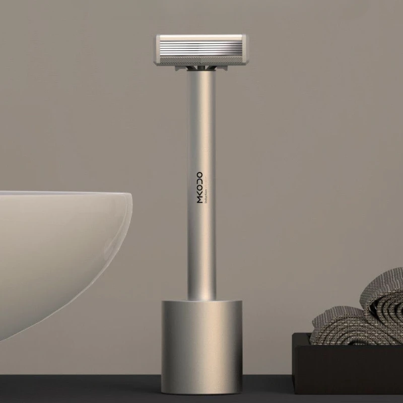 Automatic Integrated Men's Shaver Intelligent Shock Knife Inductive Shaving IPX7 Waterproof Safety Sharp Blade Washable