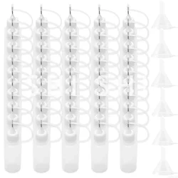 100 Pcs Plastic Squeezable Tip Applicator Bottle,Dropper Bottles with Needle Tip Caps for Glue Liquid 5/10/15/20/30/50/100ml