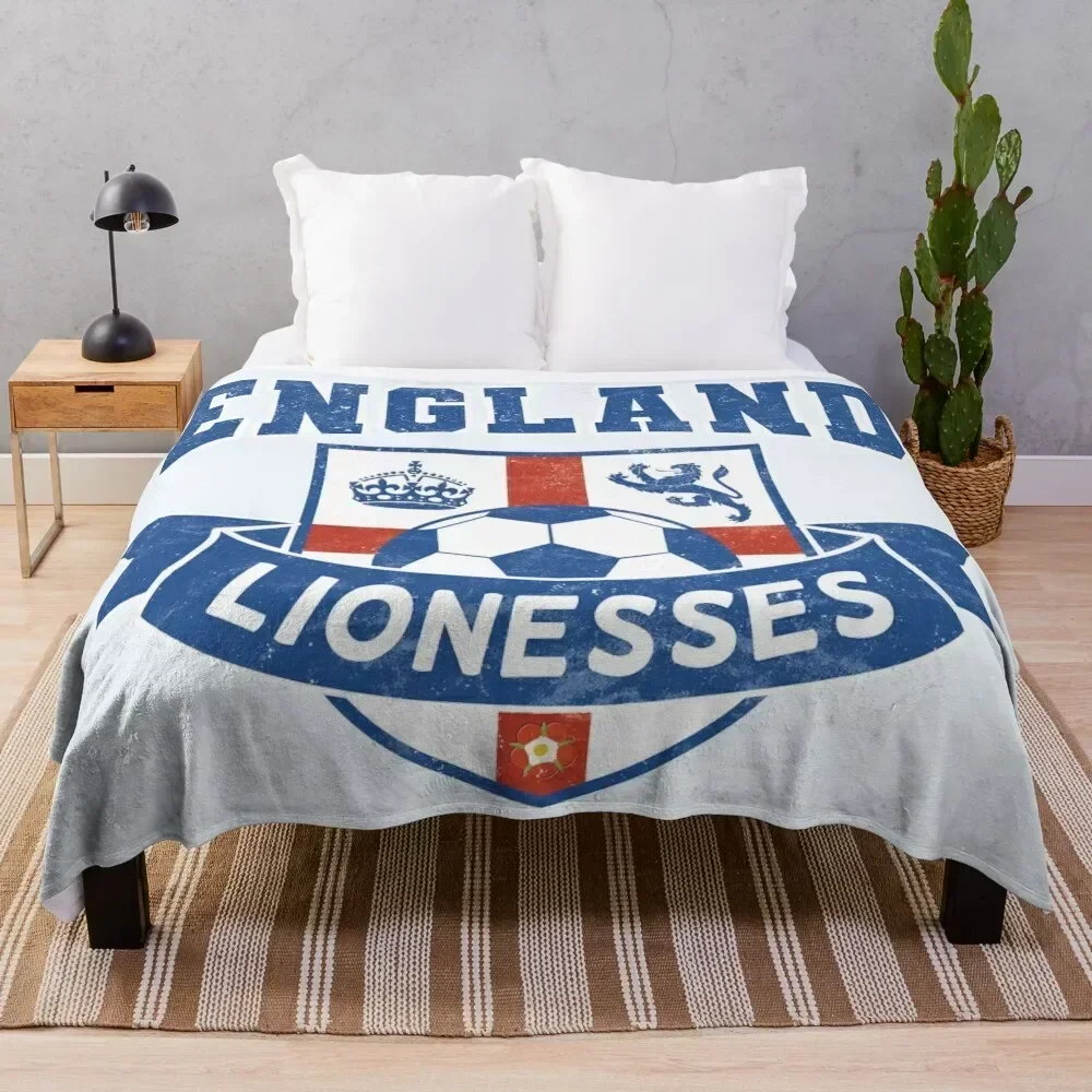 

England Lionesses Football Badge (#04) Throw Blanket Travel Size Cozy Blanket for Plane Train