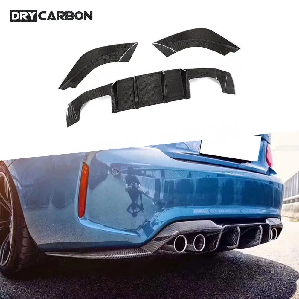 

For F87 Carbon Fiber Rear Diffuser For BMW 2 Series M2 M2C Competition 2016 2017 2018 Car Rear Bumper Diffuser Lip Splitters