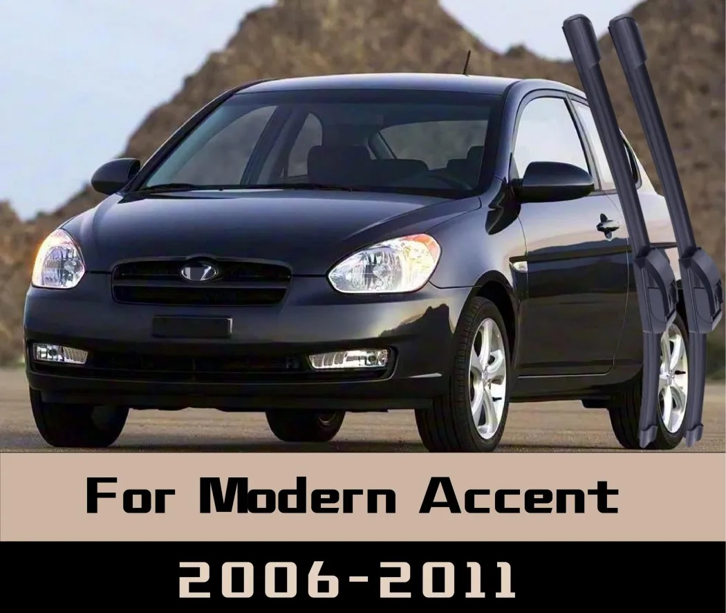 

2Pcs For Modern Accent 2006-2011 Wiper Front Wiper Blades Windshield Windscreen Window Brushes Boneless front wipers
