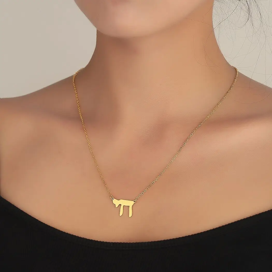 Chai Judentum Halsketten Für Frauen Männer Bat Mizwa Chanukka Anhänger Vintage Religiöse Geschenk Mode Schmuck Männlich