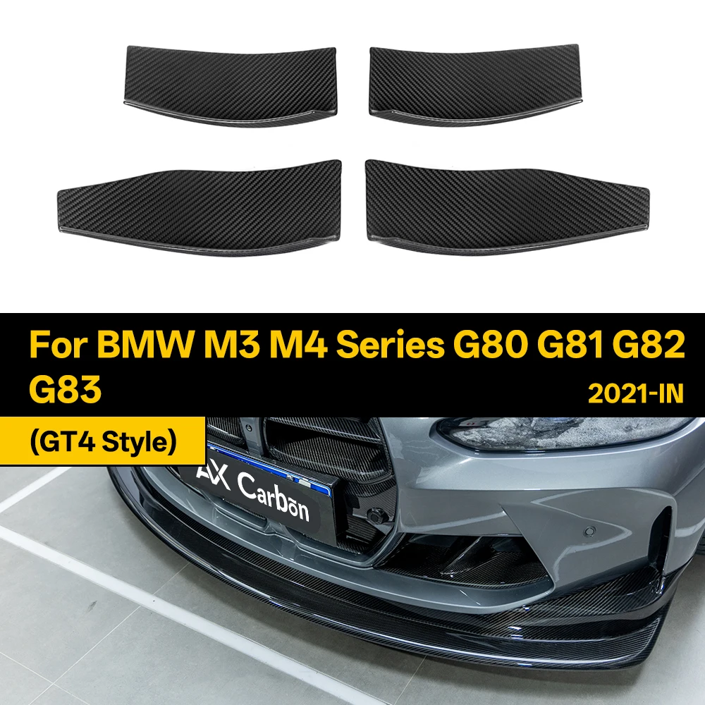 

Real Dry Carbon Fiber Front Canards Side Vent for BMW M3 M4 Series G80 G81 G82 G83 GT4 Style 2021-IN 4Pcs/Set