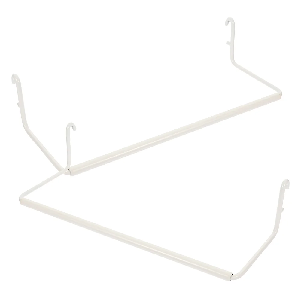 

2 Pcs Pegboard Paper Towel Holder Stainless Steel Rack for Metal Towels Multi-function Shelf Organizer Extendable