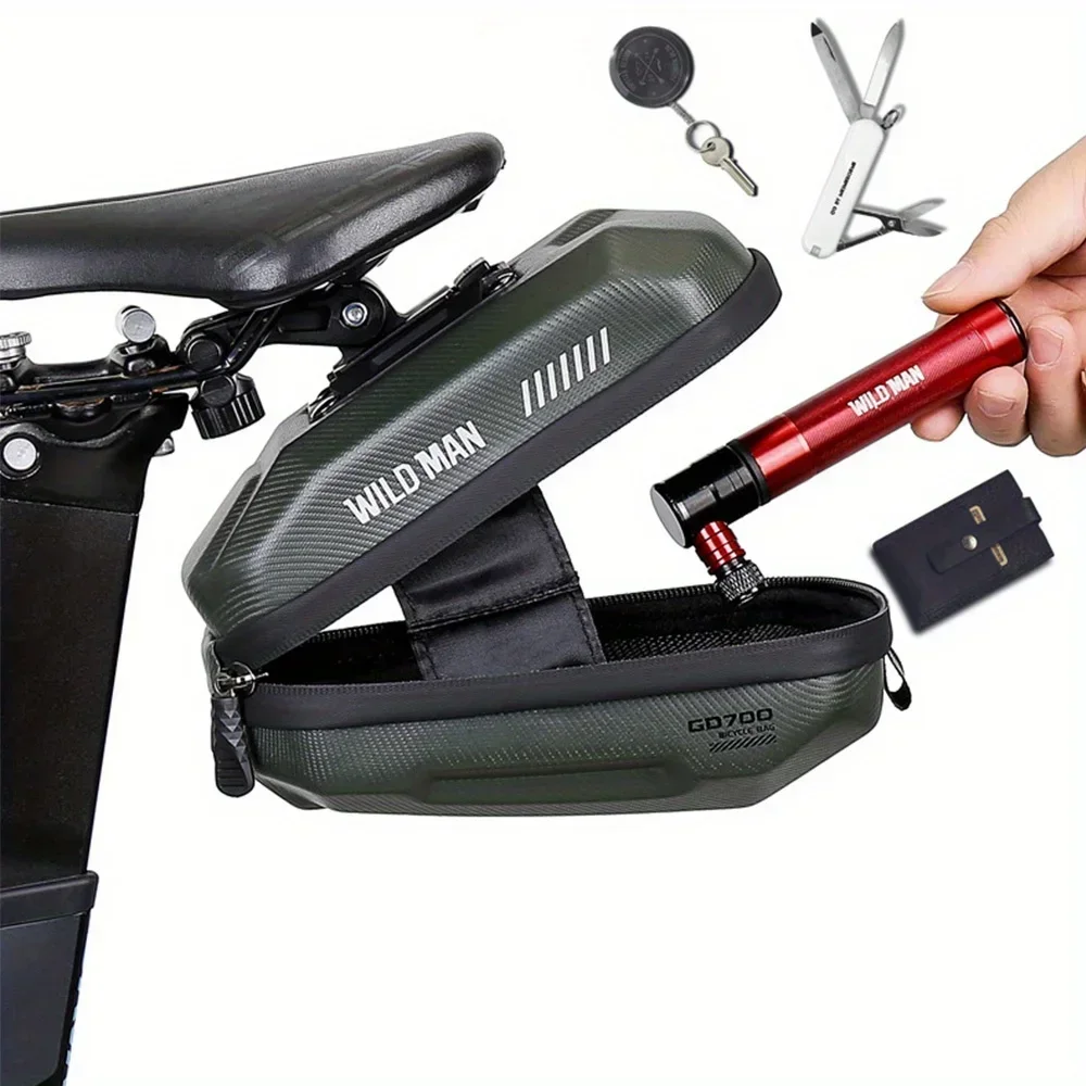 

Складная велосипедная сумка Водонепроницаемая съемная сумка с твердым корпусом и светоотражающим дизайном