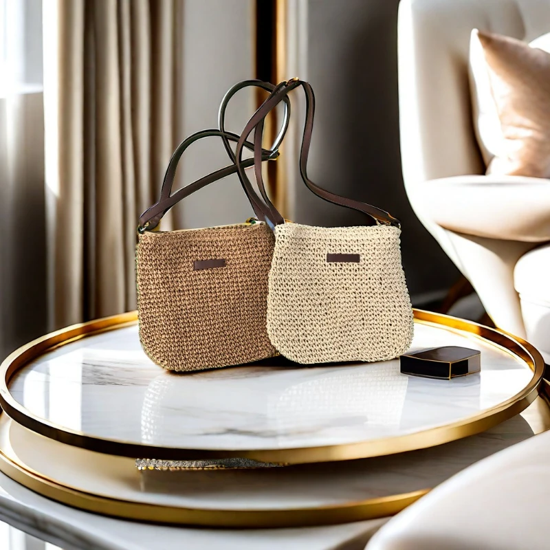 

Модные трендовые соломенные сумки, женские сумки, корейский стиль, приморские пляжные сумки через плечо, простые и высокораспознаваемые