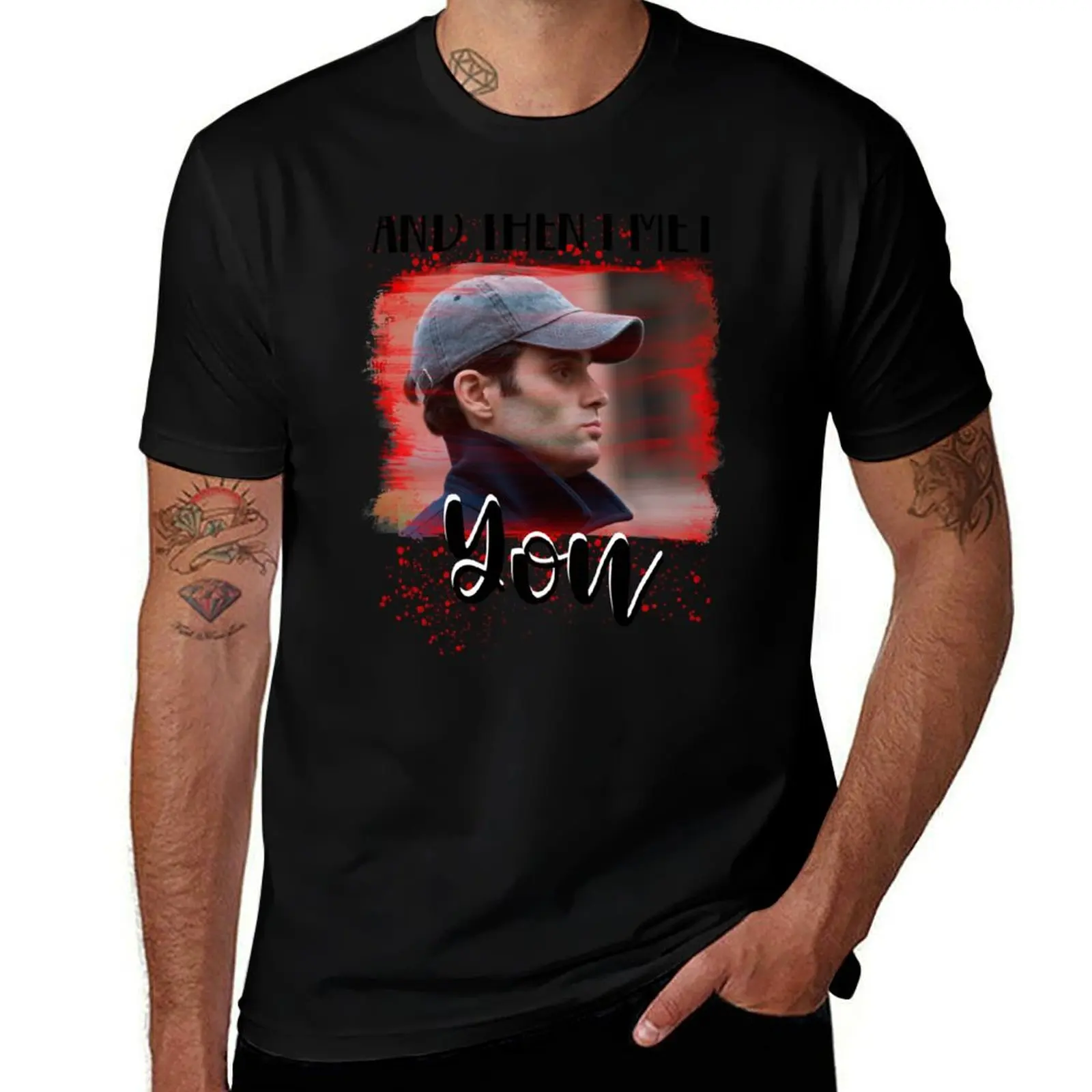 and then I met you glass box Joe Goldberg Netflix you series fan penn badgley T-Shirt Basic Solid Color Short Sleeve T-Shirt