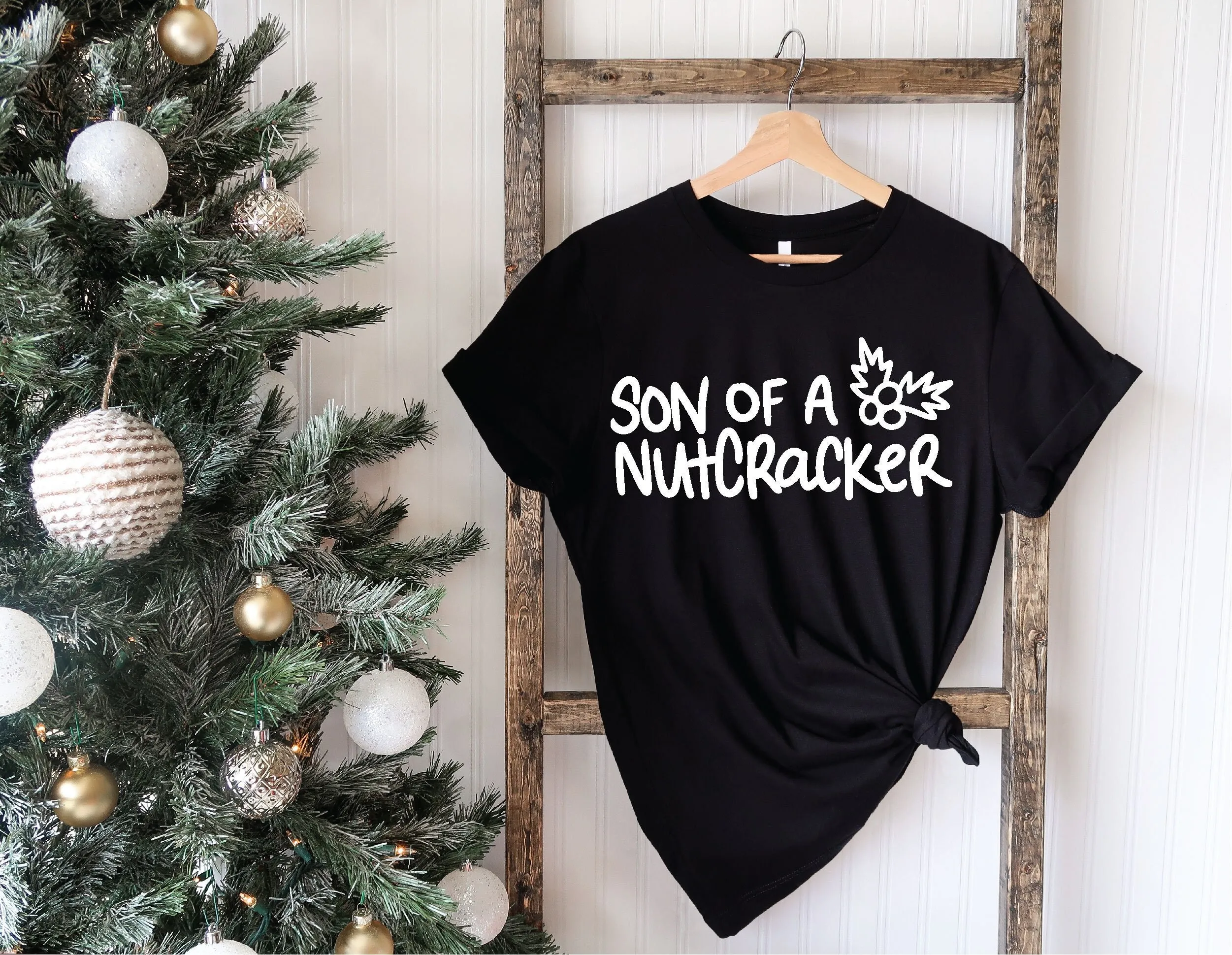 Son Of A Nutcracker T Shirt Funny Elf Cute Christmas Xmas Party