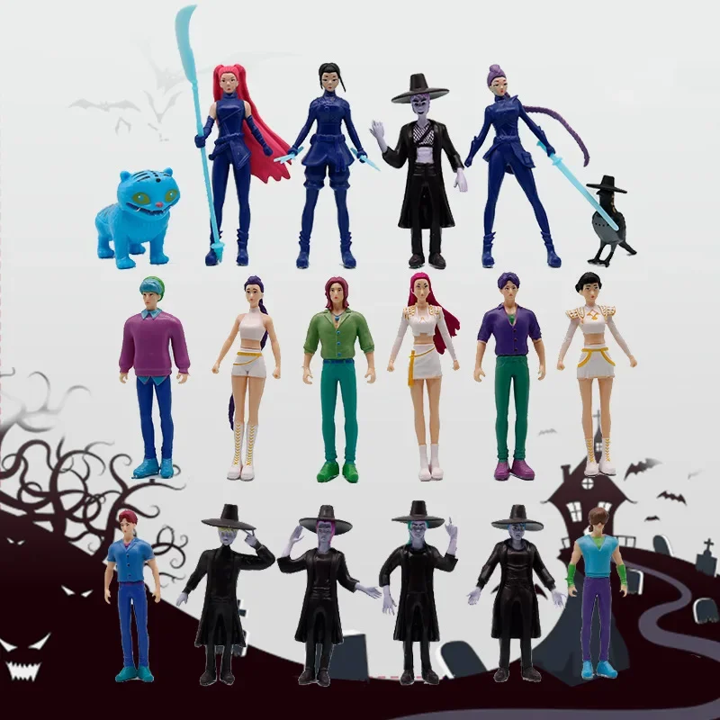 

18 шт. аниме Kpop охотники на демонов, экшн-фигурка, игрушки, дерпис, тигр, Ranimeumi Mira Zoey, фигурка киски, кукла для фанатов, Рождественский подарок