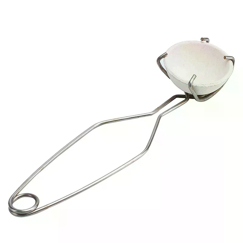 25.5CM Stainless Steel Crucible Tong Crucible Clamp Crucible Pliers White Gold Bowl Melting Gold Furnace Accessories