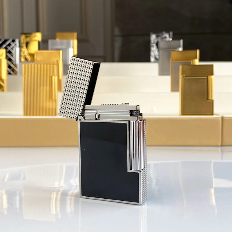 

Новая коллекционная зажигалка класса люкс с одинарным и двойным пламенем, звуковая, с натуральной окраской, для сигарет, бутановая, 17034