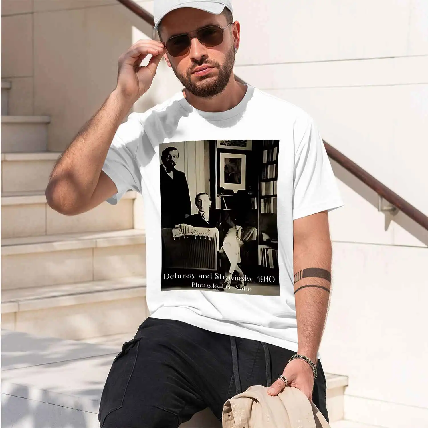 Composers Claude Debussy and Igor Stravinsky in Paris1910 Photo by Composer Erik Satie fashion array kwy 2026 New Model Men’s Sh
