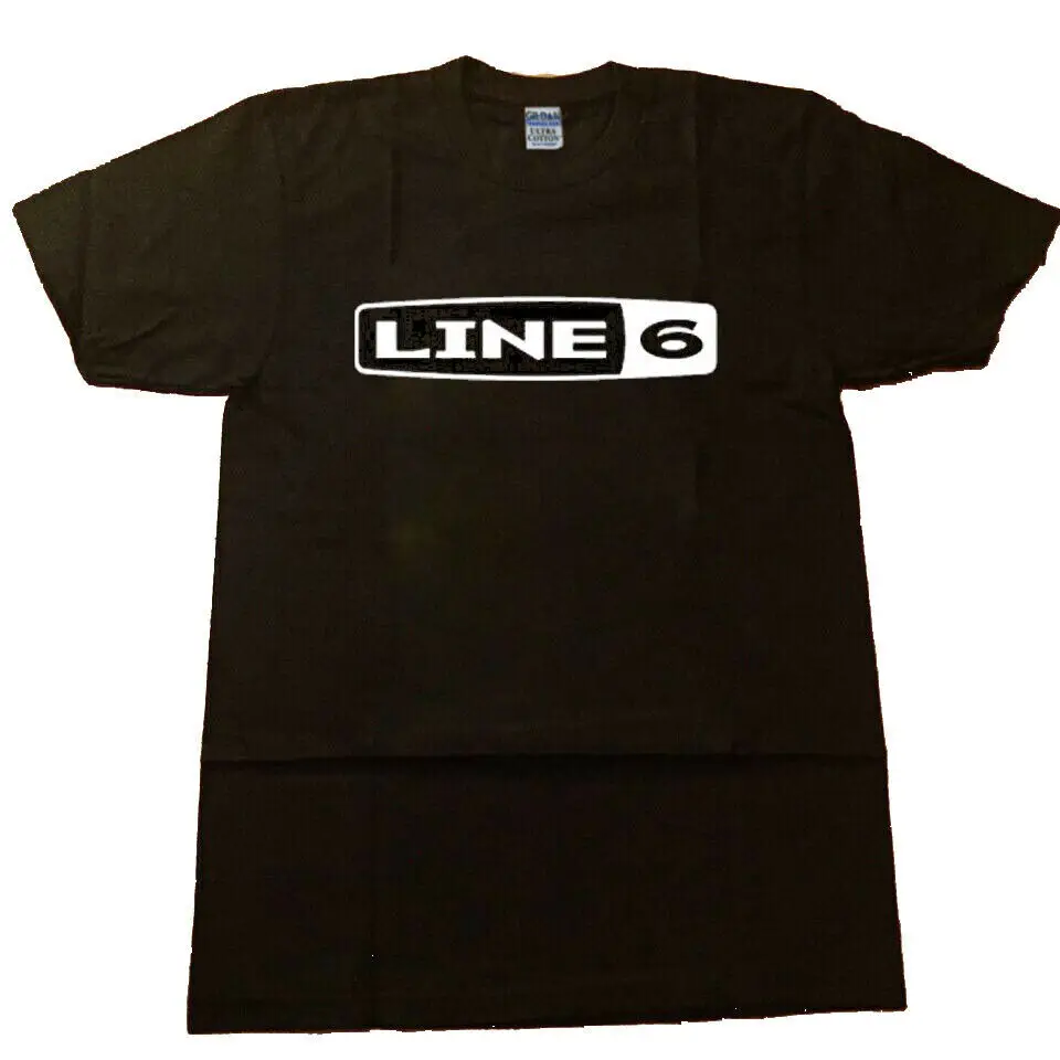 New Line 6 Guitar Audio Logo Men's Black T-Shirt US Size S-3XL