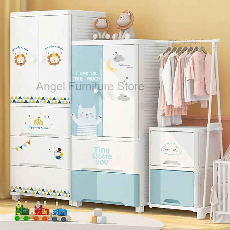 Cupboard Dressers Closet Organizer Plastic Home Clothes Baby Wardrobe Storage Bedroom Placard Armario Living Room Cabinets