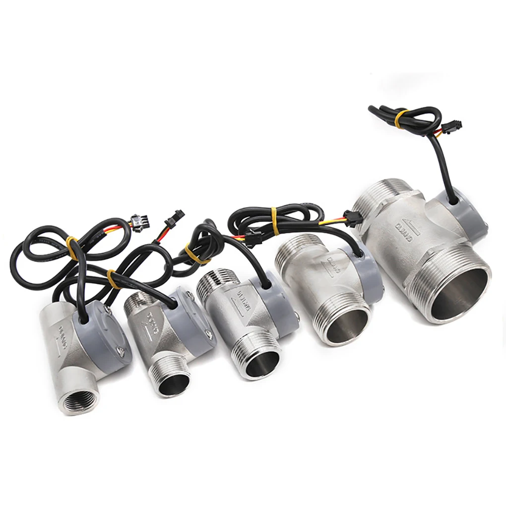 Stainless Steel Flow Sensor High Precision Water Flow Meter Liquid Flow Rate Switch Indicator DN15/DN20/DN25/DN32/DN50 Optional