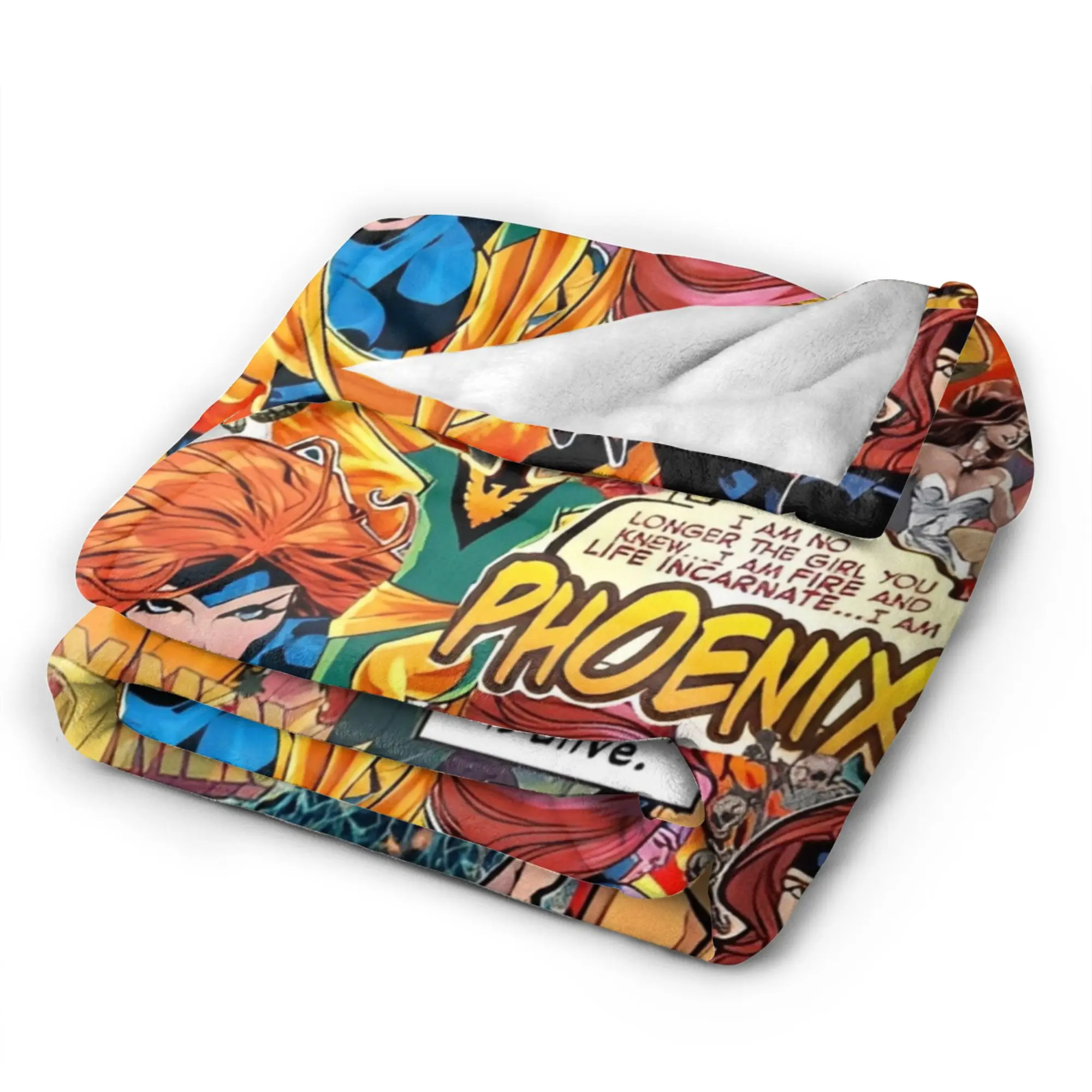 X-Men جان رمادي فينيكس البطانيات قوة اللهب الفانيلا رهيبة تنفس رمي بطانية لغرفة النوم النسيج ديكور في الهواء الطلق #5