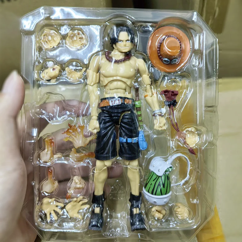 قطعة واحدة Portgas D Ace عمل الشكل SHF النار قبضة Ace أنيمي تمثال بولي كلوريد الفينيل المنقولة جمع نموذج الديكور عيد ميلاد لعبة هدية #4