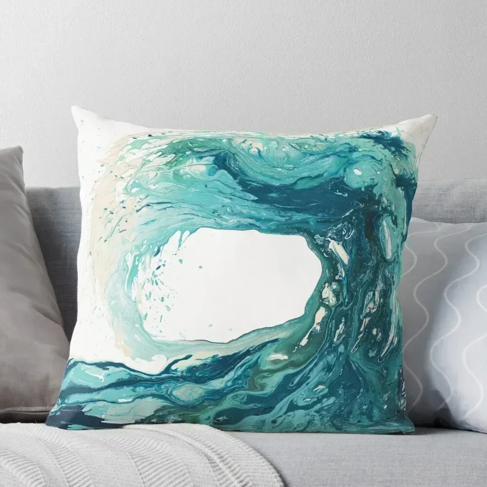 

Ocean Wave Art Print Picture - Turquoise Sea Surf Beach Decor Throw Pillow Custom Cushion home decor items pillow