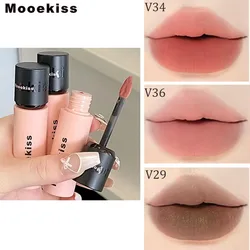 Mooekiss Velvet Lipmud Matte Green Shimmer Lipstick Long-lasting Non-stick Cup Lip Clay Chestnut Color Lip Makeup
