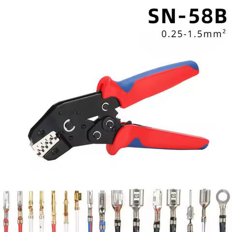 SN58B Dupont Molex JST TE Terminals &amp; EPC PCIE SATA Pins Crimping Plier 0.25-1.5MM2 Automatic Ratcheting Crimper Tool