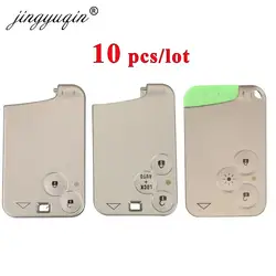 jingyuqin 10pcs with word 2/3BTN Car Remote Key Smart Card Shell Keyless Case Fob For Renault Laguna Espace Replacement