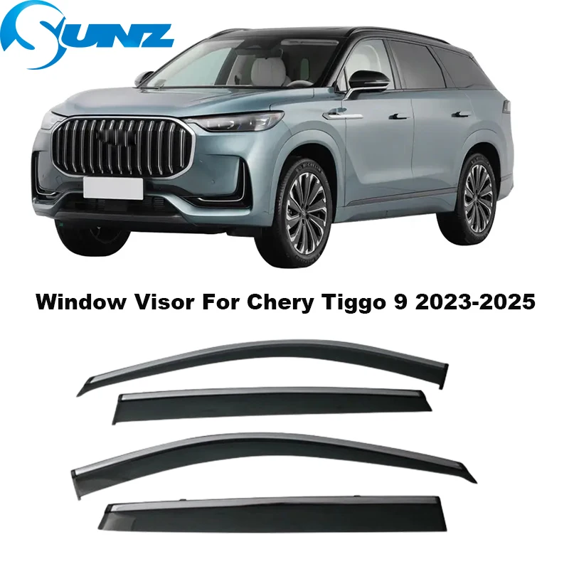 

Side Window Deflector Weather Shield Visor Sun Rain Guard For Chery Tiggo 9 2023 2024 2025 Car Window Visor Windshield