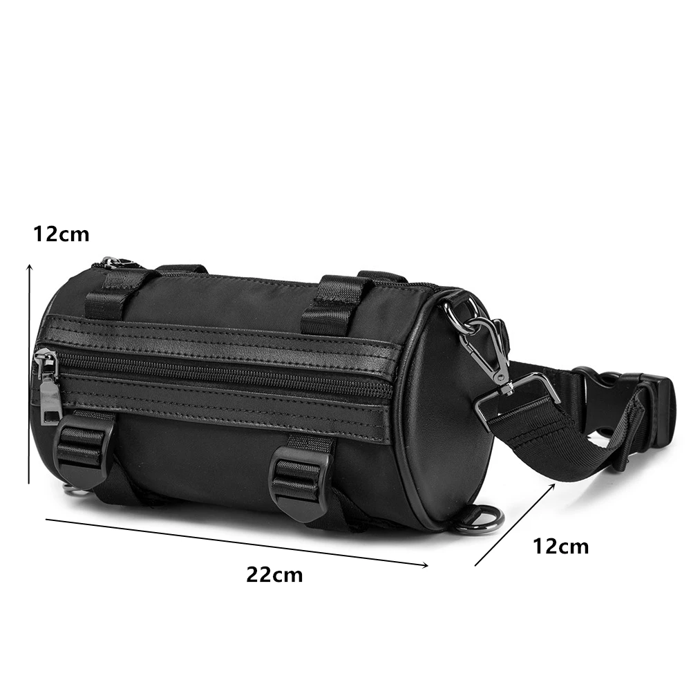 Bolso cruzado en forma de barril para hombre, bandolera Oxford, bandolera