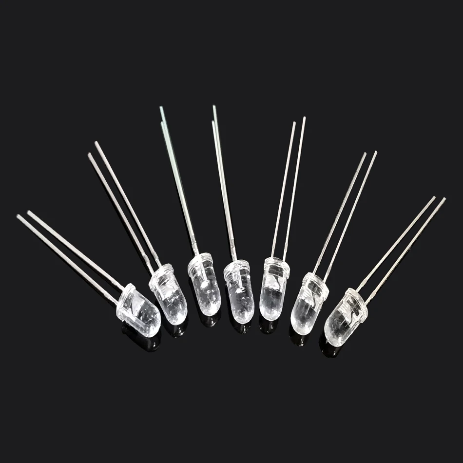 10-100pcs 5mm Cyan 490nm LED light-emitting diode High Luminous DC3.2-3.4V 20mA for Traffic Lights