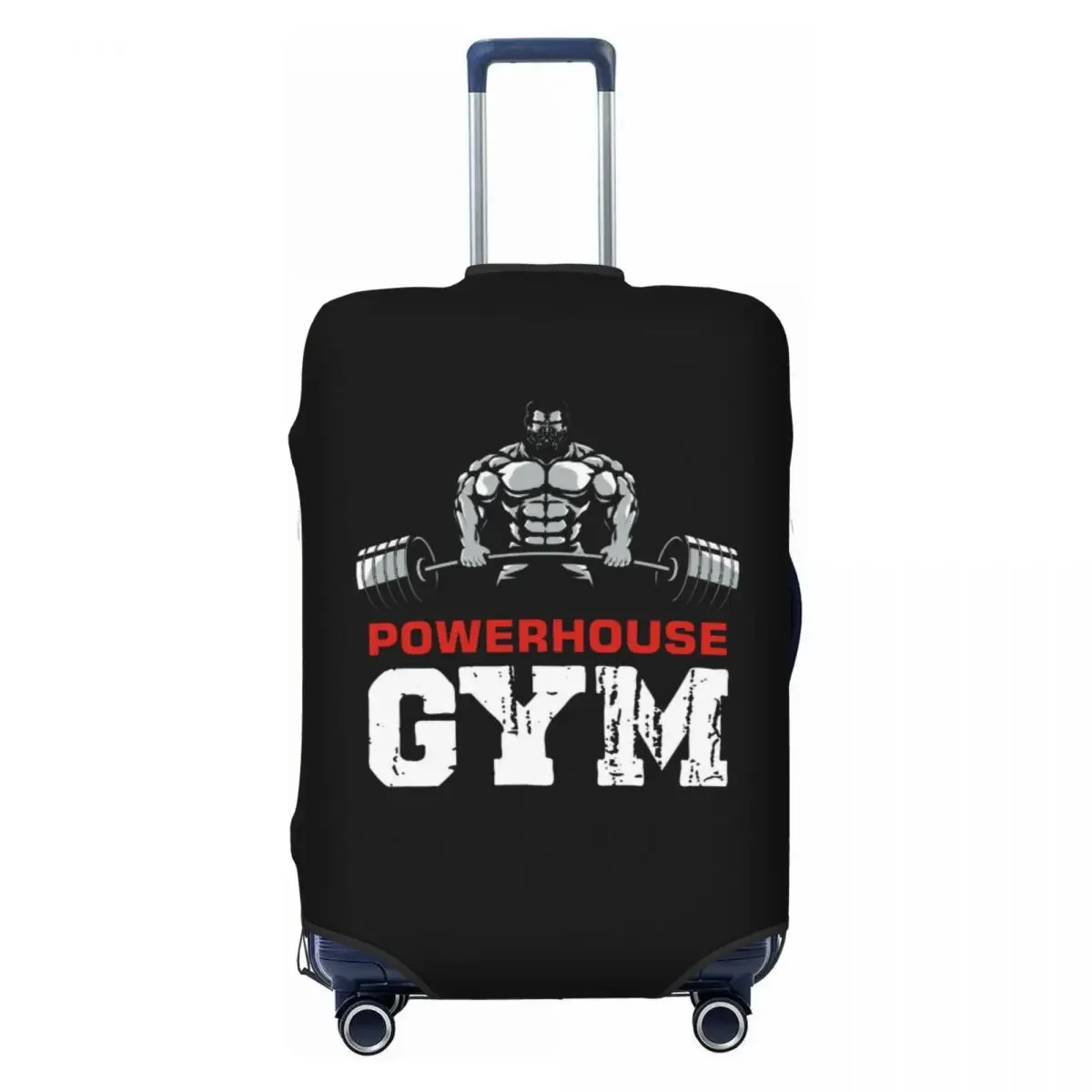 

Custom Bodybuilding Fitness Powerhouse Gym Luggage Cover Funny Suitcase Protector Covers Suit For 18-32 inch