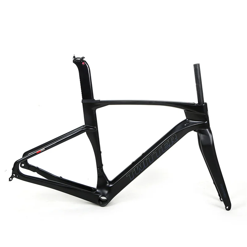 TWITTER  Gravel Bike Frame V3Breaking Wind Racing 40C Tire Flat Mounted Disc BRKE Straight Through Axle12*142mm T900Carbon Fiber