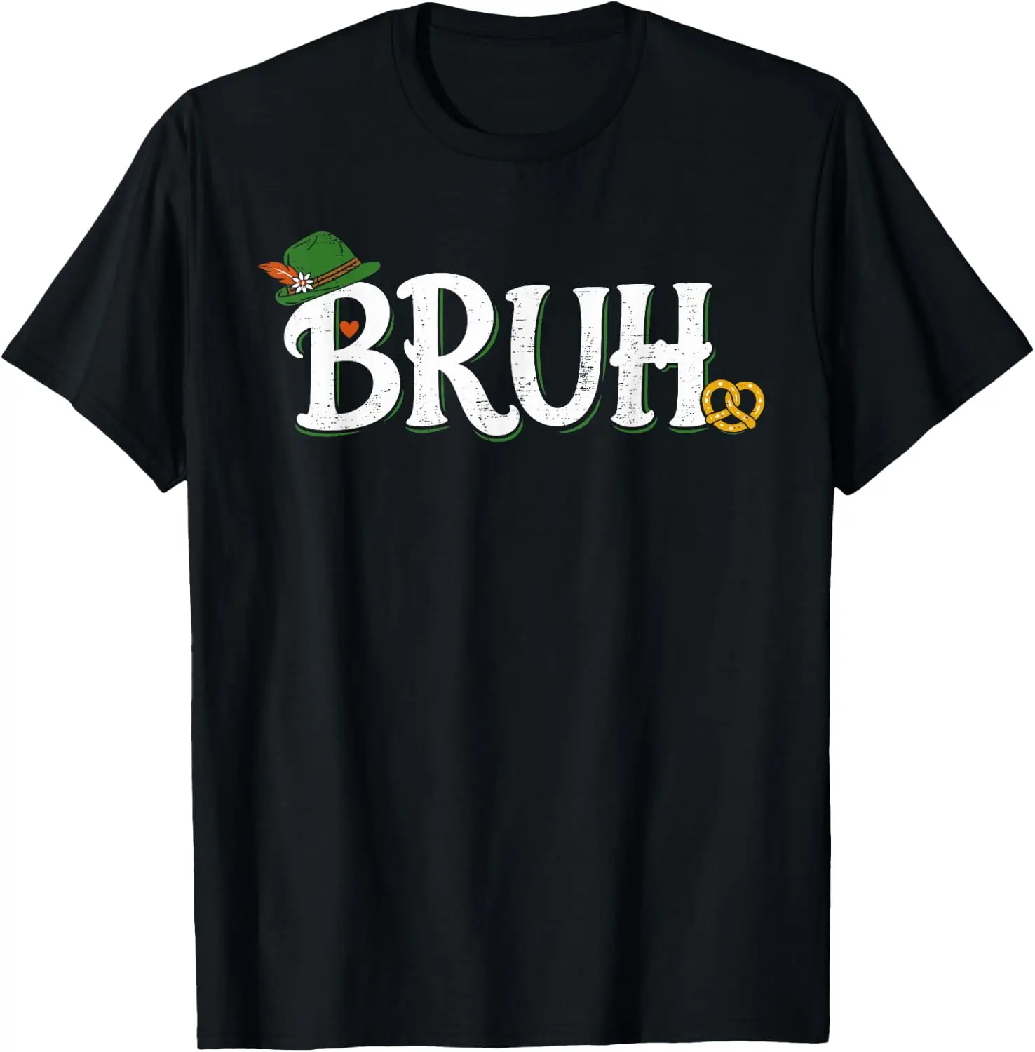 Funny Bruh German Bavarian Oktoberfest Festival Men Boy Kids T-Shirt Men Women Unisex Novelty Graphic T‑Shirt, Classic Crew Neck 100% Cotton Tee, Lightweight Anti‑Pilling Breathable Casual Tops, Year‑Round Daily Outfit, Holiday Birthday Present Tee
