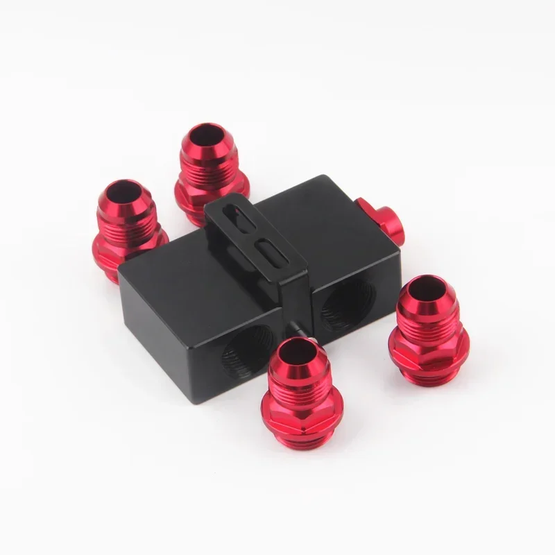 AN10 Oil Filter Sandwich Adapter with In-Line Thermostat - Automotive Oil Pressure Monitoring Adapter