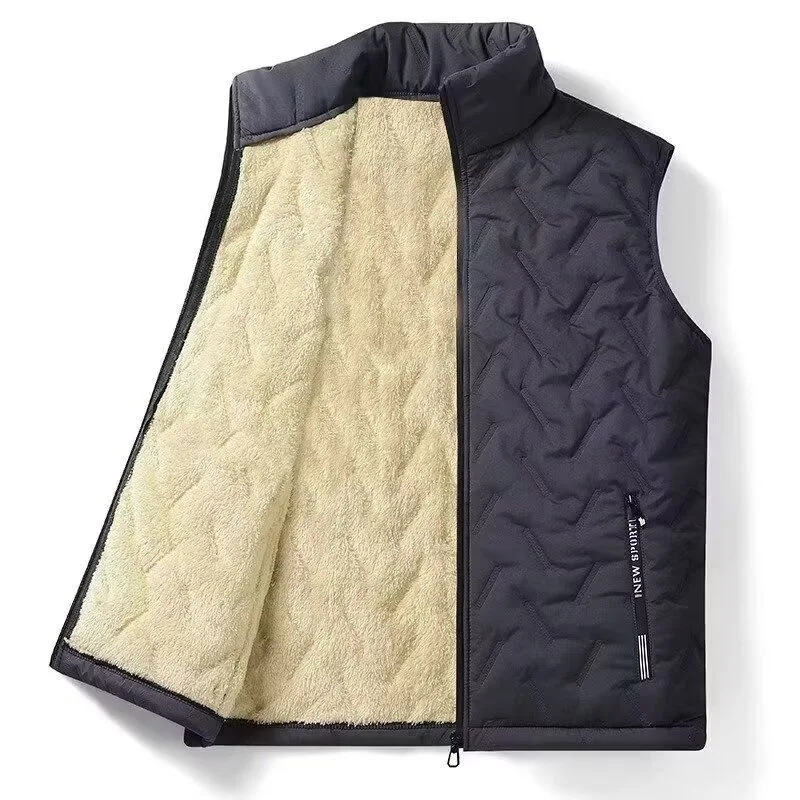 

Thiened Fce Мужской жилет большого размера на пуху из хлопка Jaet Youth Faion Зимняя верхняя одежда Теплая деловая повседневная застежка-молния